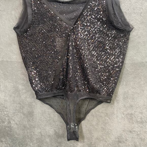 Free People Bodysuit Medium Indie Boho Chic Fairy Grunge Whimsigoth Going Out - Picture 8 of 16